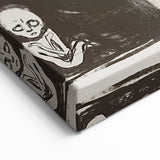 Edvard Munch's Madonna - Iconic Black and White Expressionist Print