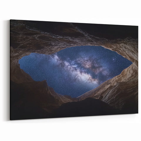 Starry Canyon Wall Art - Stunning Night Sky Canyon Canvas Prints Decor