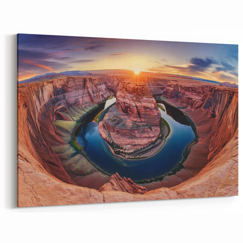 Scenic Canyon Art - Radiant Sunset Nature Landscape Canvas Prints