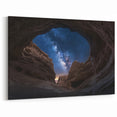 Celestial Canyon Artwork - Starry Night Canyon Landscape Canvas Prints
