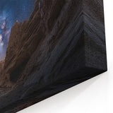 Celestial Canyon Artwork - Starry Night Canyon Landscape Canvas Prints
