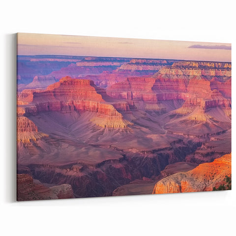 Grand Canyon Sunset Art - Majestic Canyon Landscape Canvas Prints