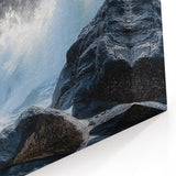Ocean Waves Crashing Art - Dramatic Coastal Rock Canvas Prints