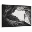 Monochrome Canyon Wall Art - Dramatic Black and White Canvas Prints