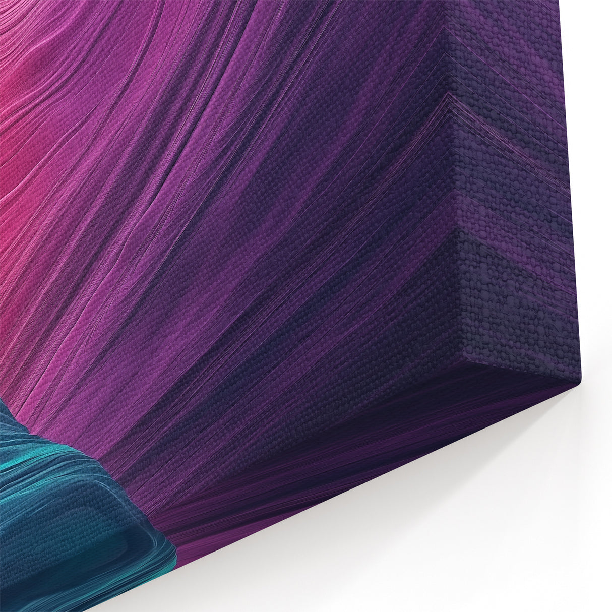 Vibrant Canyon Flow Art - Abstract Teal and Magenta Canvas Prints