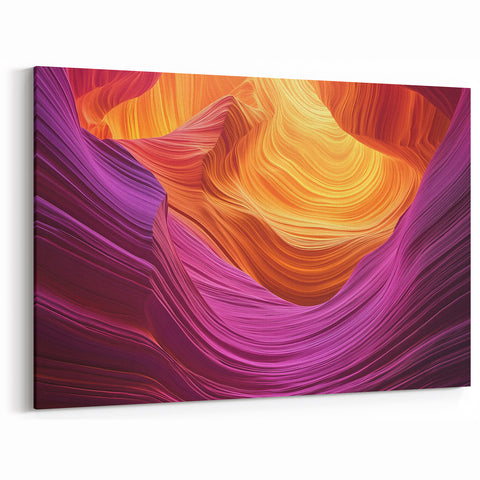 Fiery Canyon Flow Art - Bold Abstract Sandstone Canvas Prints
