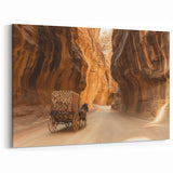 Desert Caravan Canyon Art - Serene Sandstone Canvas Prints