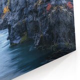 Autumn Canyon Stream Art - Scenic Fall Landscape Canvas Wall Decor