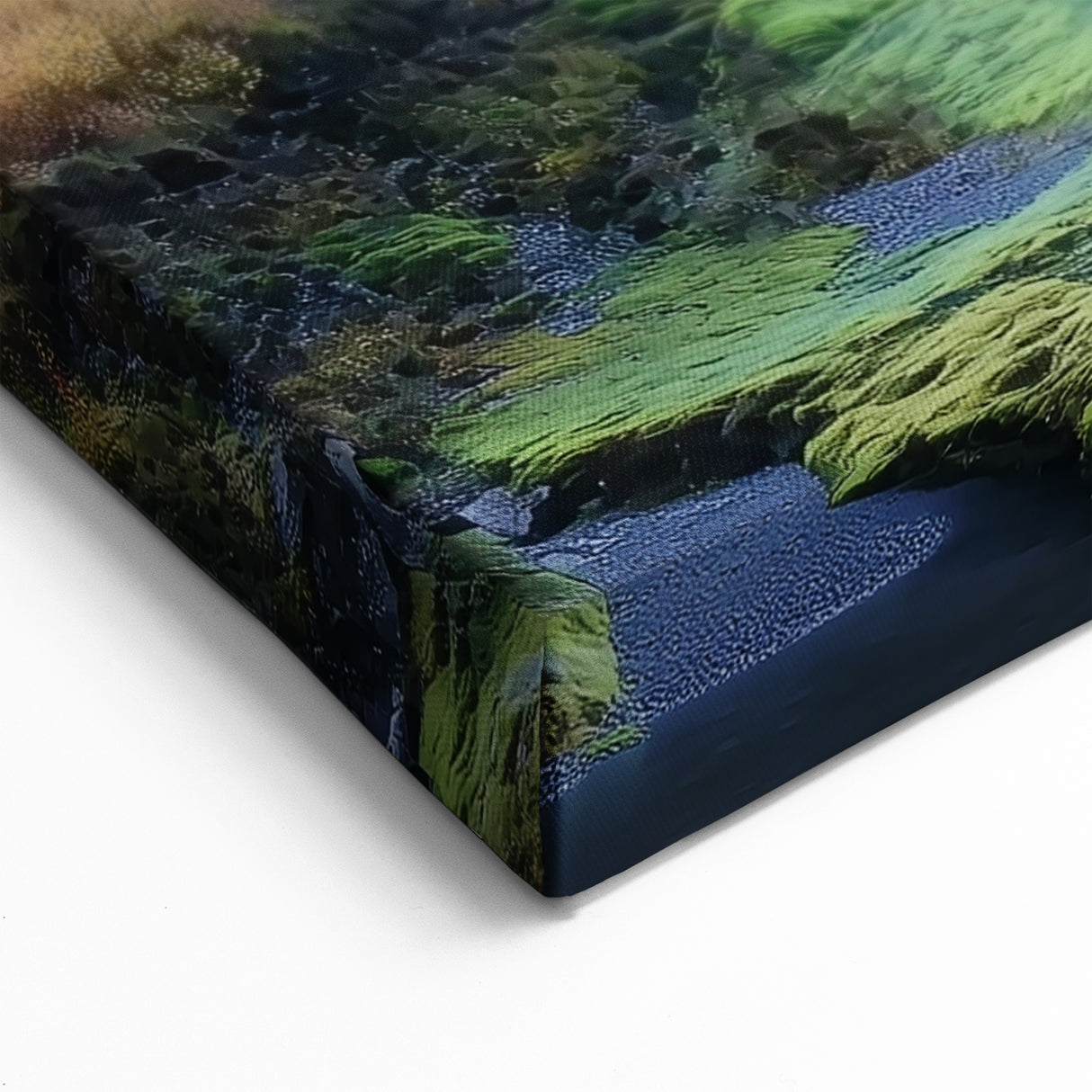 Autumn Canyon Stream Art - Scenic Fall Landscape Canvas Wall Decor