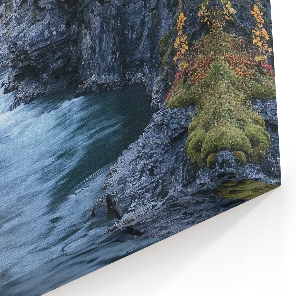 Majestic Canyon River Art - Vibrant Autumn Landscape Wall Decor