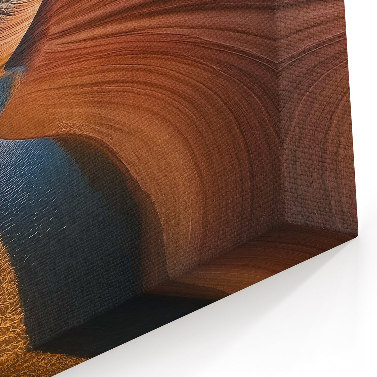Golden Wave Canyon Art - Serene Sandstone and Reflection Wall Decor