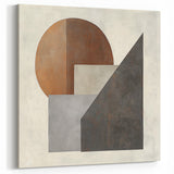Abstract Geometric Paintings - Neutral Tones Modern Art for Home Decor