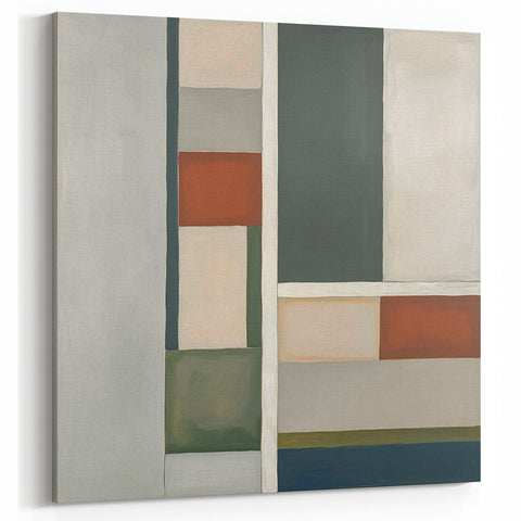Modern Geometric Wall Art - Neutral and Earth Tone Abstract Design