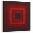 Bold Geometric Wall Art - Concentric Squares in Red and Black Tones