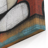 Abstract Geometric Wall Art - Earthy Tones with Modern Stone Design