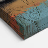 Abstract Geometric Wall Art - Earthy Tones with Modern Stone Design