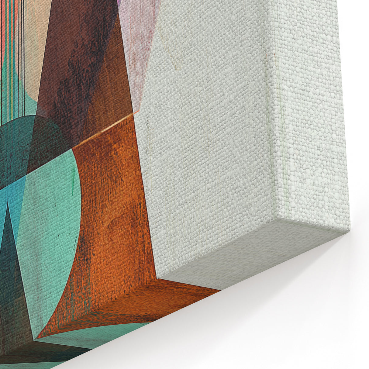 Abstract Geometric Wall Art - Earthy and Vibrant Triangle Design