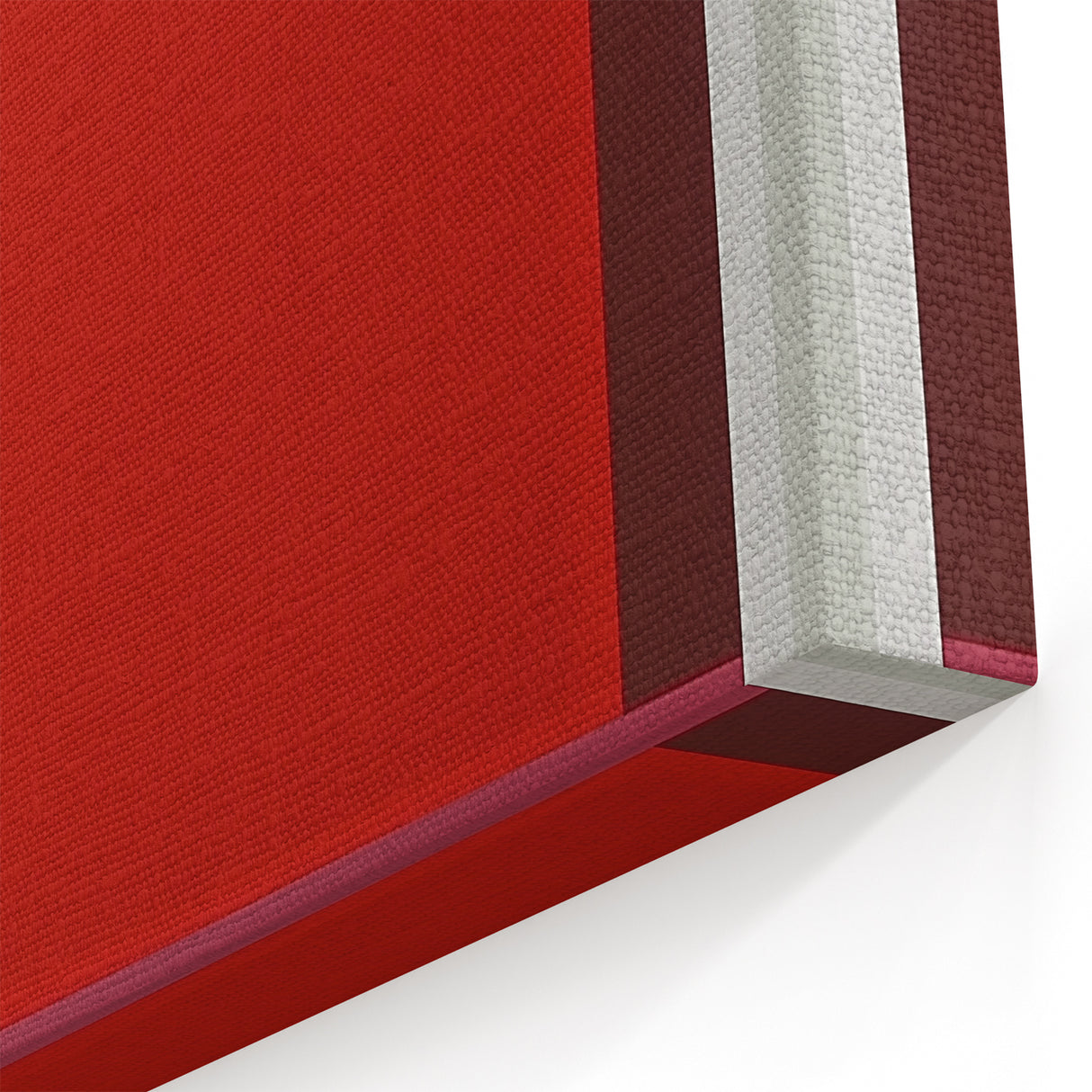 Modern Geometric Wall Art - Bold Red and Blue Abstract Square Design