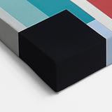 Modern Geometric Wall Art - Bold Red and Blue Abstract Square Design