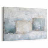 Abstract Geometric Wall Art - Soft Blue and Beige Minimalist Design