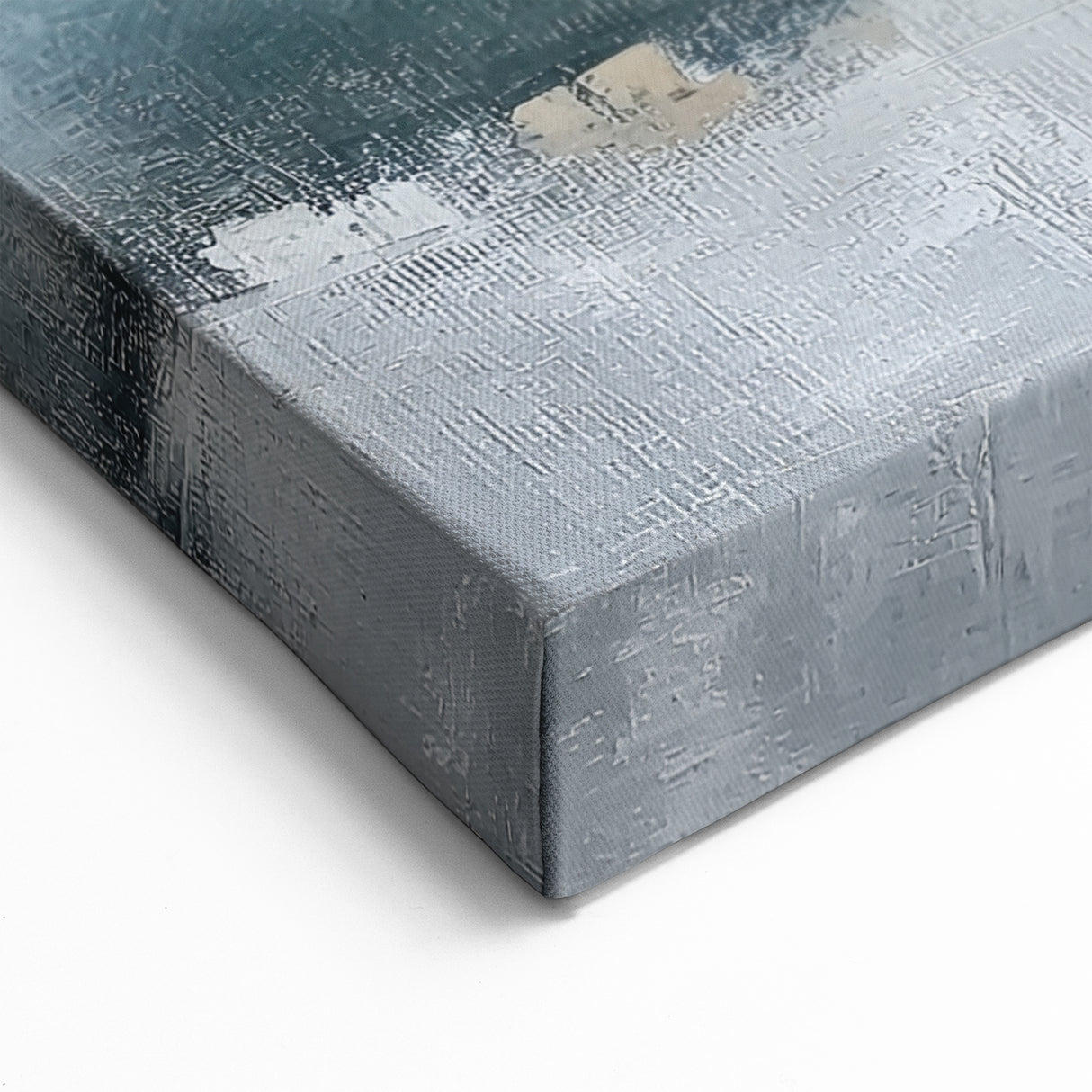 Abstract Geometric Wall Art - Soft Blue and Beige Minimalist Design