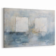 Abstract Geometric Wall Art - Soft Blue and White Minimalist Design