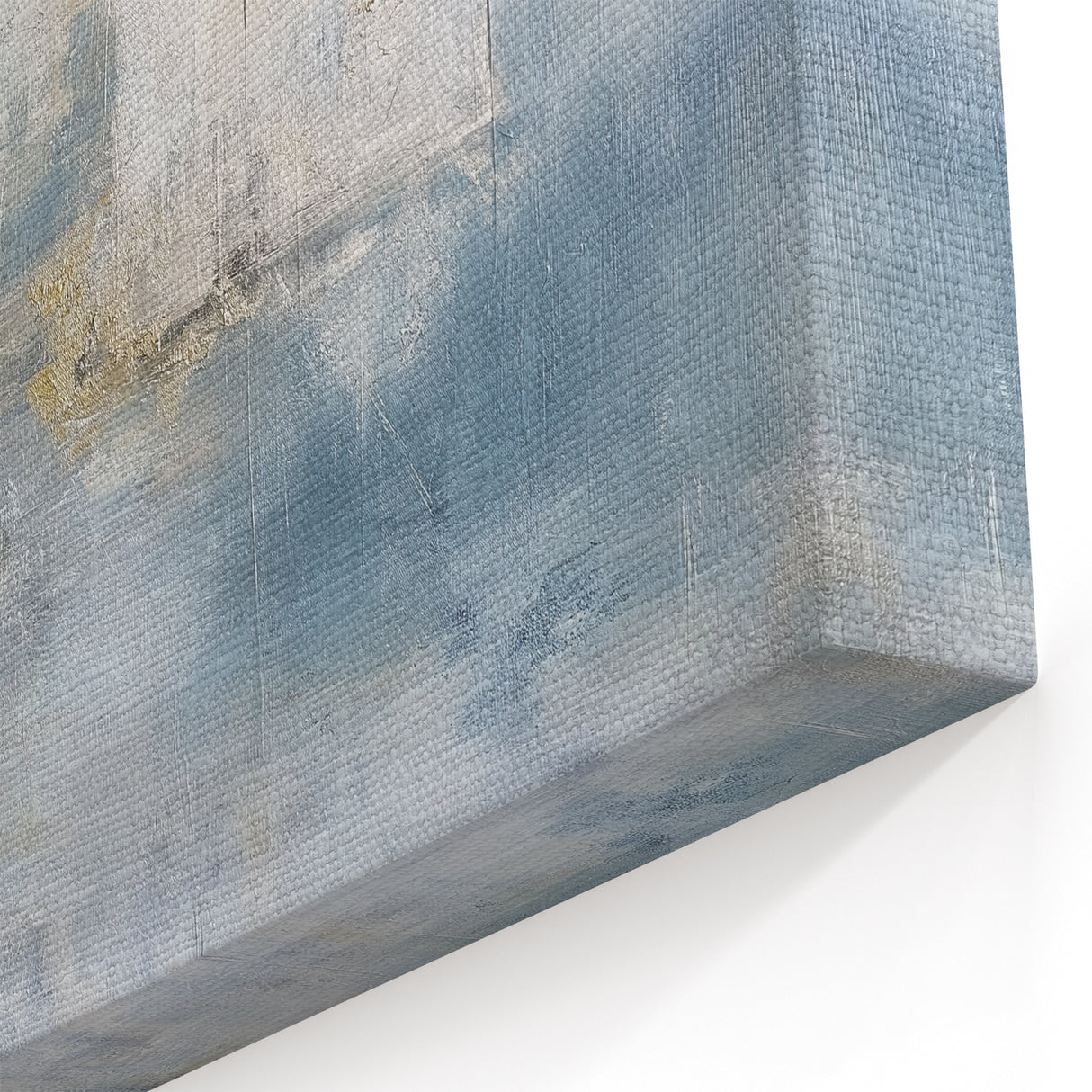 Abstract Geometric Wall Art - Soft Blue and White Minimalist Design