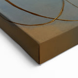 Geometric Abstract Wall Art - Contemporary Blue and Gold Design