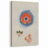 Modern Wall Art: Delicate Floral Study with Vibrant Colors