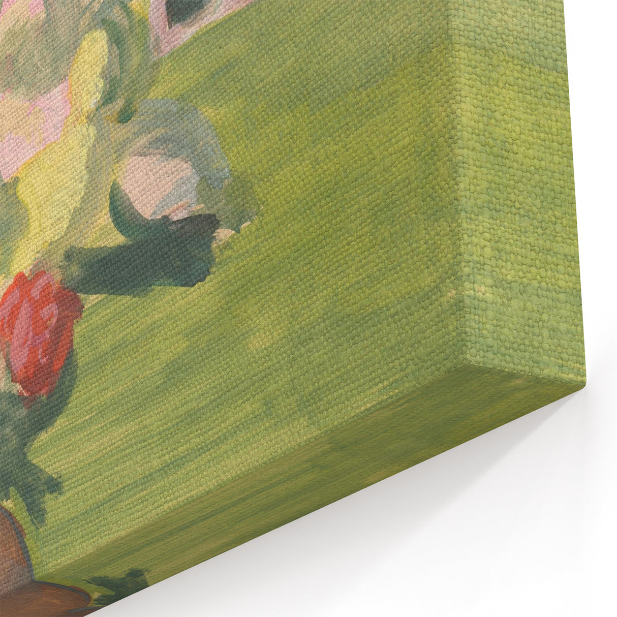 Modern Wall Art: Vibrant Floral Bouquet in a Rustic Vase