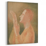 Modern Wall Art: Elegant Portrait of a Blind Man in Warm Tones
