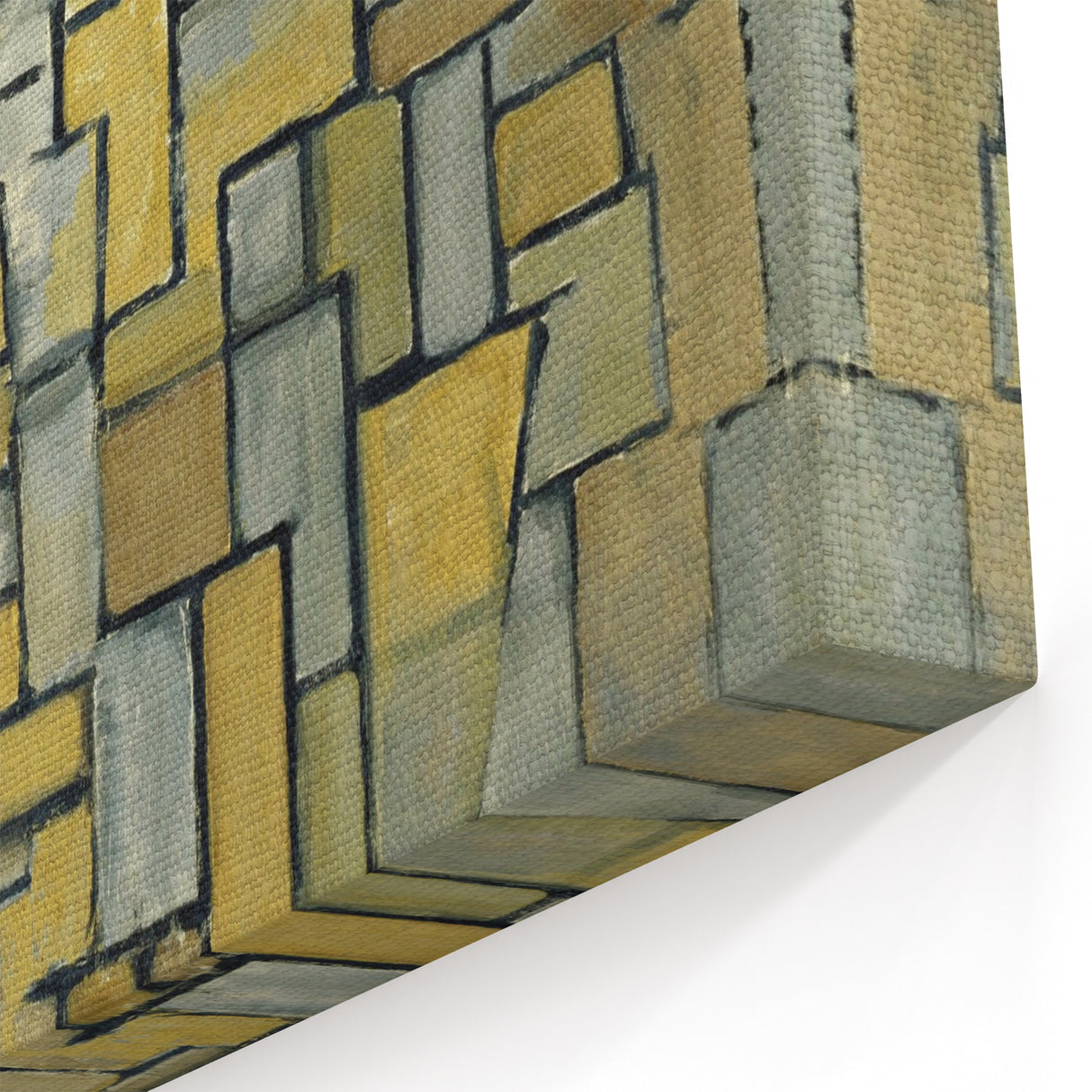Modern Wall Art: Piet Mondrian's Composition in Brown and Gray