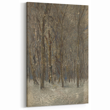 Romanticism Art - Winter Forest by László Mednyánszky Print