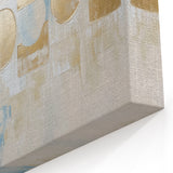 Geometric Wall Art Prints - Blue and Gold Abstract Contemporary Canvas