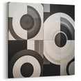 Contemporary Abstract Canvas - Black and White Geometric Wall Decor