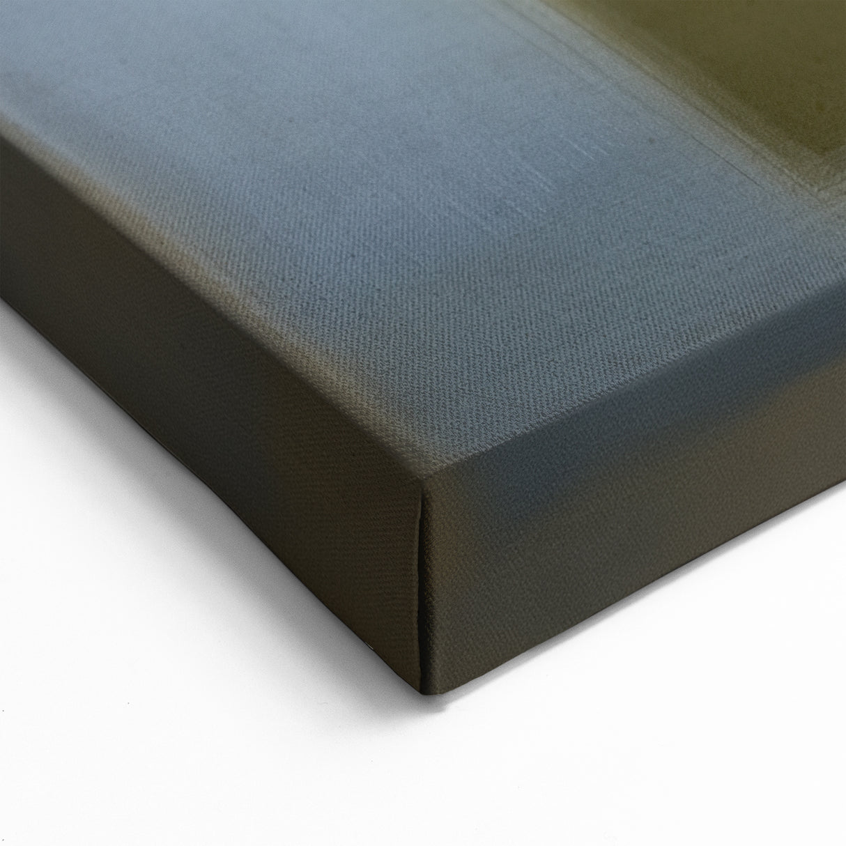 Geometric Abstract Wall Art - Olive Green and Blue Modern Canvas