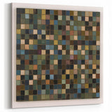 Geometric Abstract Wall Art - Multicolor Mosaic Squares Modern Canvas