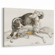 Romanticism Art - Elegant Dog Illustration on Canvas Print