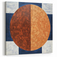 Abstract Geometric Wall Art - Bronze Circle with Navy and White Design