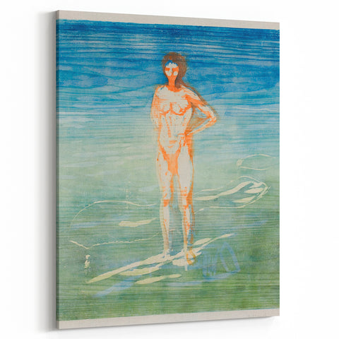 Edvard Munch's Man Bathing - Serene Expressionist Artwork Print