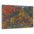 Man on the River Bank - Vibrant Expressionist Landscape Wall Art