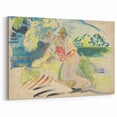 Man with a Dog - Light and Vibrant Expressionist Artwork by Weisz-Kubínčan