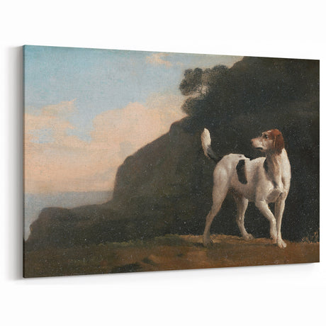 Classic Romantic Paintings - Foxhound Landscape Canvas Art
