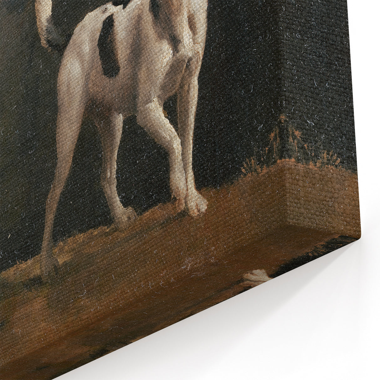 Classic Romantic Paintings - Foxhound Landscape Canvas Art