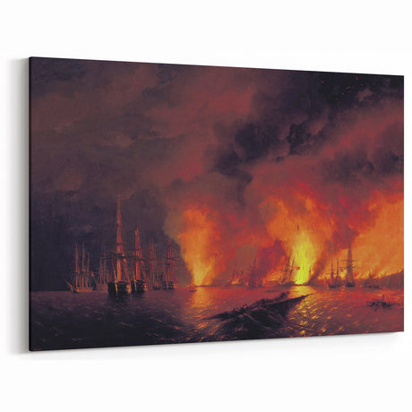 Famous Romantic Era Art - The Battle of Sinop Canvas Print