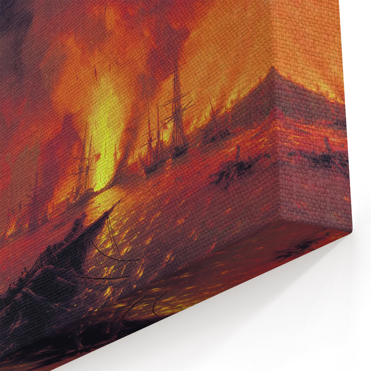 Famous Romantic Era Art - The Battle of Sinop Canvas Print