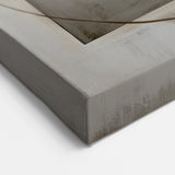 Abstract Geometric Wall Art - Neutral Tones with Gold and Circular Accents