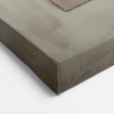 Abstract Geometric Wall Art - Neutral Squares with Gold Circular Details