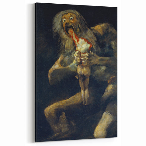 Famous Romantic Era Art - Goya's Saturn Devouring His Son Canvas Art