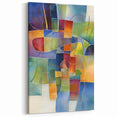 Vibrant Abstract Geometric Wall Art - Multicolor Shapes and Textures